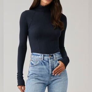 Free People Make It Easy Thermal - Navy Blue / XS